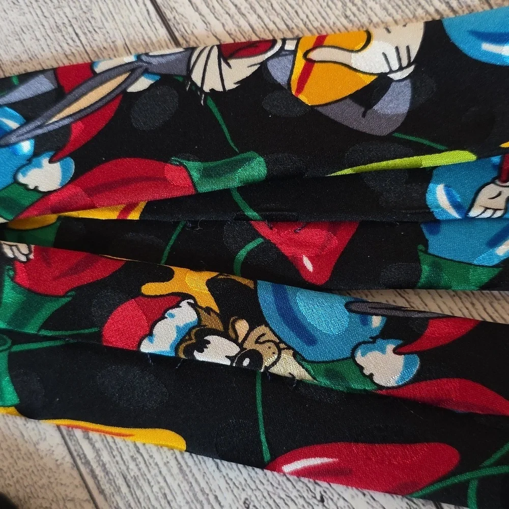 Warner Bros. Looney Tunes Christmas Tie - Black, Red, Green, Blue